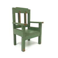 Sharp Looking C. 1920s German Green and Gold Miniature Chair