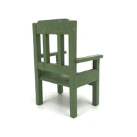 Sharp Looking C. 1920s German Green and Gold Miniature Chair