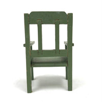 Sharp Looking C. 1920s German Green and Gold Miniature Chair