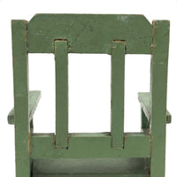 Sharp Looking C. 1920s German Green and Gold Miniature Chair