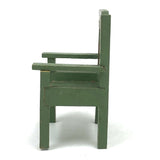 Sharp Looking C. 1920s German Green and Gold Miniature Chair