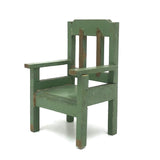 Sharp Looking C. 1920s German Green and Gold Miniature Chair