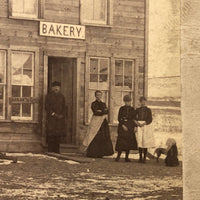 SOLD Meat Market, Bakery, Presumed Photographer's Tent, Historically Notable Colorado Gold Rush Era Mounted Photo by David Lamon