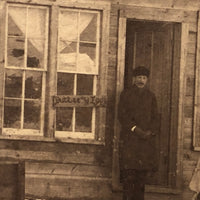 SOLD Meat Market, Bakery, Presumed Photographer's Tent, Historically Notable Colorado Gold Rush Era Mounted Photo by David Lamon