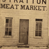 SOLD Meat Market, Bakery, Presumed Photographer's Tent, Historically Notable Colorado Gold Rush Era Mounted Photo by David Lamon