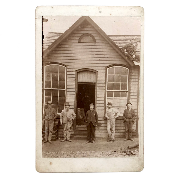 Six Roofers, Beautiful Antique Occupational Cabinet Card