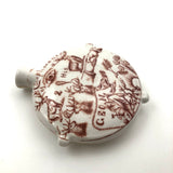 Curious Miniature G.A.R (Civil War Veterans Fraternal) Ceramic Canteen with Rebus!