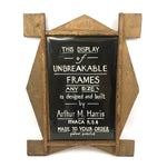 Arthur H. Harris, Frame Maker, Ithaca, NY, C. Early 20th C. Salesman Sample Frame