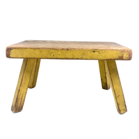 Cheerful Vintage Cricket Stool in Yellow Paint