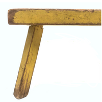 Cheerful Vintage Cricket Stool in Yellow Paint