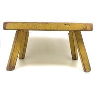 Cheerful Vintage Cricket Stool in Yellow Paint