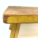 Cheerful Vintage Cricket Stool in Yellow Paint