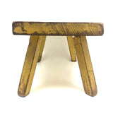 Cheerful Vintage Cricket Stool in Yellow Paint