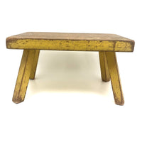 Cheerful Vintage Cricket Stool in Yellow Paint