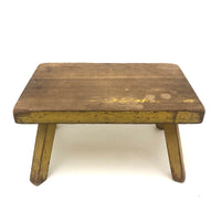 Cheerful Vintage Cricket Stool in Yellow Paint