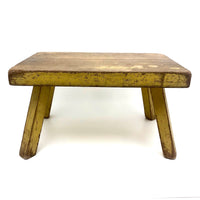 Cheerful Vintage Cricket Stool in Yellow Paint