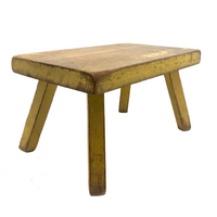 Cheerful Vintage Cricket Stool in Yellow Paint