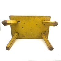 Cheerful Vintage Cricket Stool in Yellow Paint