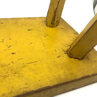 Cheerful Vintage Cricket Stool in Yellow Paint