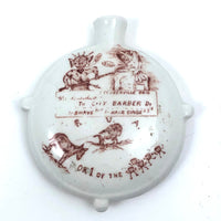 Curious Miniature G.A.R (Civil War Veterans Fraternal) Ceramic Canteen with Rebus!