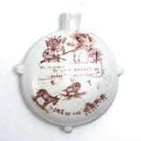 Curious Miniature G.A.R (Civil War Veterans Fraternal) Ceramic Canteen with Rebus!