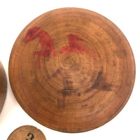 Early 20th C. Japanese Treen Boxed Horse Roulette Set