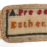 A Present for Esther MClure, Charming Antique Needlepoint Love Token Bookmark