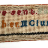 A Present for Esther MClure, Charming Antique Needlepoint Love Token Bookmark