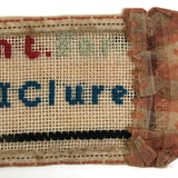 A Present for Esther MClure, Charming Antique Needlepoint Love Token Bookmark