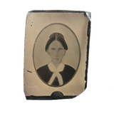 Several Times Removed...Antique Copy Tintype (of Hand-painted Tintype?)