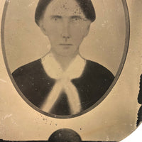 Several Times Removed...Antique Copy Tintype (of Hand-painted Tintype?)