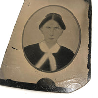 Several Times Removed...Antique Copy Tintype (of Hand-painted Tintype?)