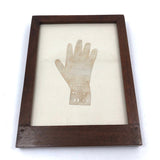 Antique Schoolgirl Cut Paper Hand, Framed