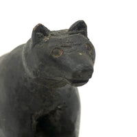 Sweet Old Carved Black Bear on Perch