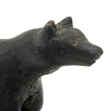 Sweet Old Carved Black Bear on Perch