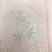 c. 1840s Large Paper Lace Valentine with Watercolor Flower (Blank Interior)