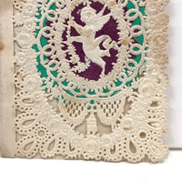 Forget Me Not, Lovely Little Victorian Paper Lace Valentine with Cupid