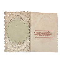 Forget Me Not, Lovely Little Victorian Paper Lace Valentine with Cupid