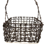 Stunning, Sculptural Old Folk Art Barbed Wire Basket