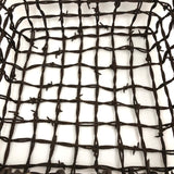 Stunning, Sculptural Old Folk Art Barbed Wire Basket