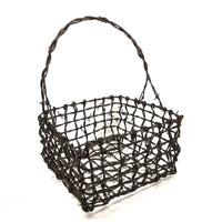 Stunning, Sculptural Old Folk Art Barbed Wire Basket