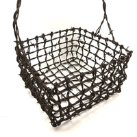 Stunning, Sculptural Old Folk Art Barbed Wire Basket