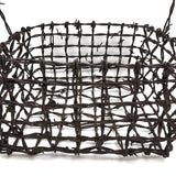 Stunning, Sculptural Old Folk Art Barbed Wire Basket