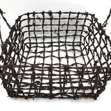 Stunning, Sculptural Old Folk Art Barbed Wire Basket