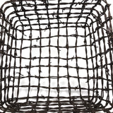 Stunning, Sculptural Old Folk Art Barbed Wire Basket