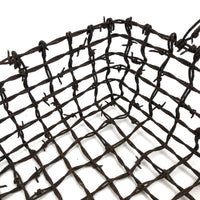 Stunning, Sculptural Old Folk Art Barbed Wire Basket