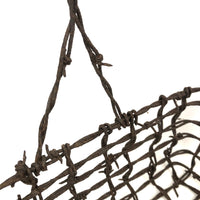 Stunning, Sculptural Old Folk Art Barbed Wire Basket