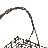 Stunning, Sculptural Old Folk Art Barbed Wire Basket