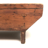 Nice Form, Nice Patina, Good For Everything Antique Primitive Wooden Stool