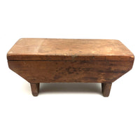 Nice Form, Nice Patina, Good For Everything Antique Primitive Wooden Stool